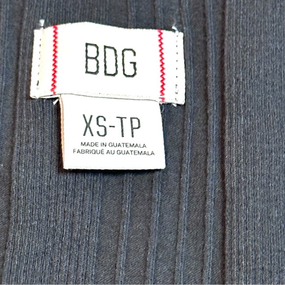 NWOT Urban Outfitters BDG Short Sleeved Ribbed Square Neck T in Black. Size XS - Picture 7 of 7